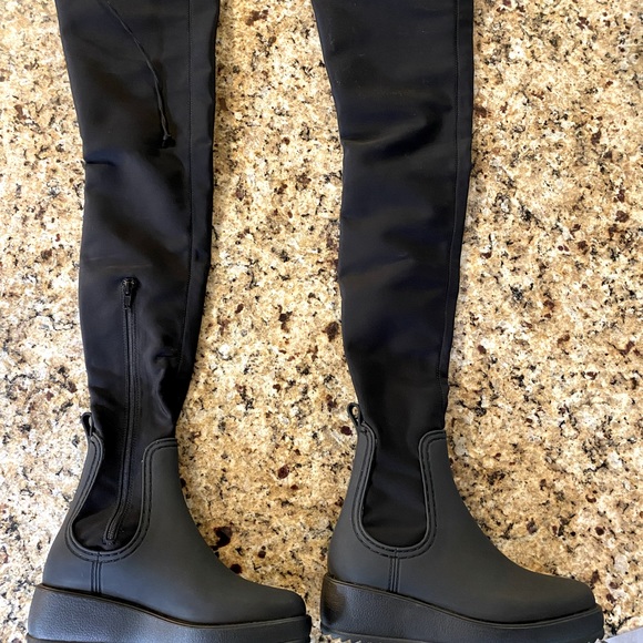Jeffrey Campbell Shoes - Jefferey Campbell Monsoon 2 over the knee platform rain boots